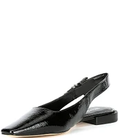 Michael Kors Darrington Crinkle Patent Leather Slingback Flats