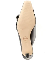 Michael Kors Darrington Leather Kitten Heel Buckled Mules