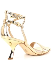 Michael Kors Darrington Metallic Leather Mid Dress Sandals