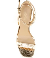 Michael Kors Darrington Metallic Leather Mid Dress Sandals