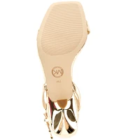 Michael Kors Darrington Metallic Leather Mid Dress Sandals