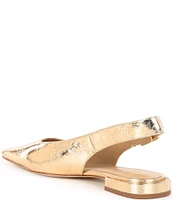 Michael Kors Darrington Metallic Leather Slingback Flats