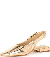 Michael Kors Darrington Metallic Leather Slingback Flats