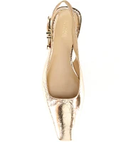 Michael Kors Darrington Metallic Leather Slingback Flats