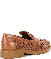 Michael Kors Eden Woven Leather Penny Loafers