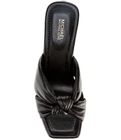 Michael Kors Elena Knotted Leather Sandals