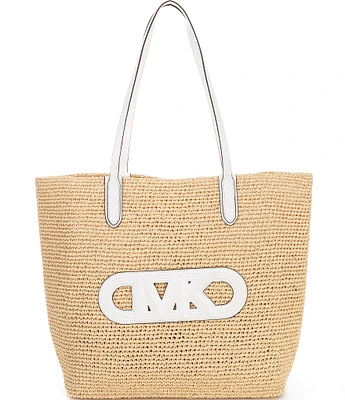 Michael Kors Eliza Straw XL Tote Bag