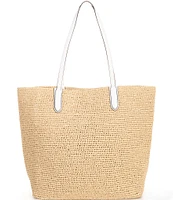 Michael Kors Eliza Straw XL Tote Bag