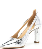 Michael Kors Emily Flex Metallic Leather Pumps