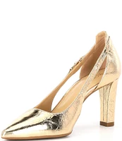 Michael Kors Emily Flex Metallic Leather Pumps