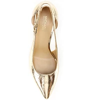 Michael Kors Emily Flex Metallic Leather Pumps