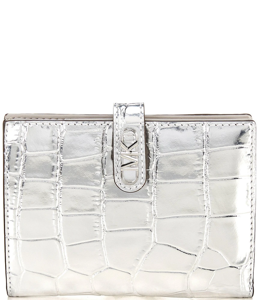 Michael Kors Empire Crocodile Embossed Leather Passport Wallet