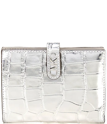 Michael Kors Empire Crocodile Embossed Leather Passport Wallet