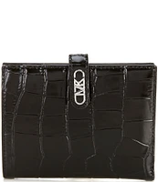 Michael Kors Empire Crocodile Embossed Leather Passport Wallet