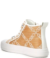 Michael Kors Evy MK Logo Chain Jacquard High Top Sneakers