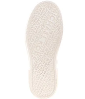 Michael Kors Evy Woven Leather Slip On Platform Sneakers