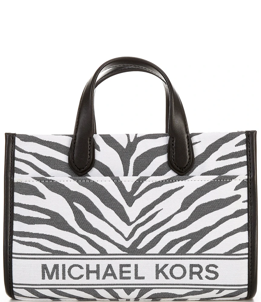 Michael Kors Gigi East West Zebra Print Small Messenger Tote Bag