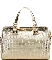 Michael Kors Grayson Metallic Duffle Satchel Bag