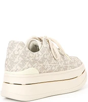 Michael Kors Hayes Signature Logo Platform Lace Up Sneakers