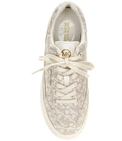 Michael Kors Hayes Signature Logo Platform Lace Up Sneakers