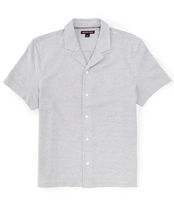 Michael Kors Jacquard Short Sleeve Woven Camp Shirt