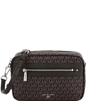 Michael Kors Jet Set Signature Logo Charm Large East West Crossbody Bag