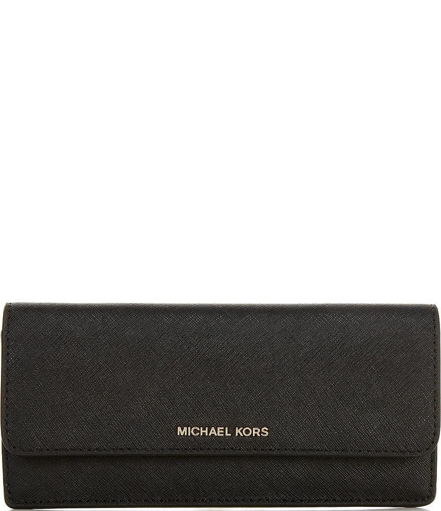 Michael Kors Jet Set Large Saffiano Leather Snap-Front Wallet