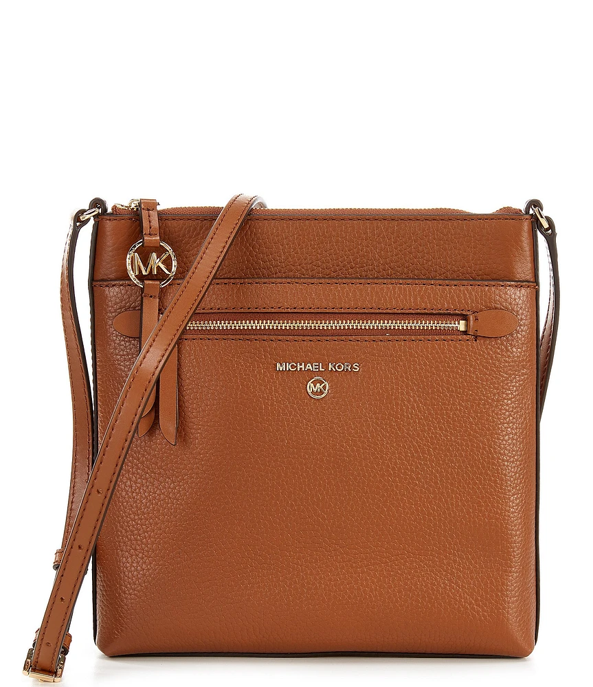Michael Kors Jet Set Small Pebbled Leather Flat Crossbody Bag