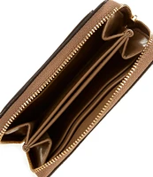 Michael Kors Jet Set Small Signature Logo Semi Lux Zip Around Card Case