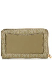 Michael Kors Jet Set Small Signature Logo Semi Lux Zip Around Card Case