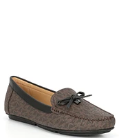 Michael Kors Juliette Signature Logo Leather Moccasin Loafers