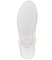 Michael Kors Keaton Zip MK Embossed Leather Sneakers