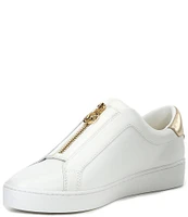 Michael Kors Keaton Leather Zip Sneakers