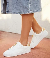 Michael Kors Keaton Leather Zip Sneakers