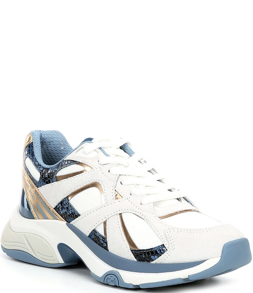 Michael Kors Leo Mixed Media Trainer Sneakers