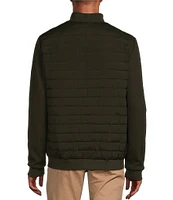 Michael Kors Long Sleeve Mixed-Media Coat