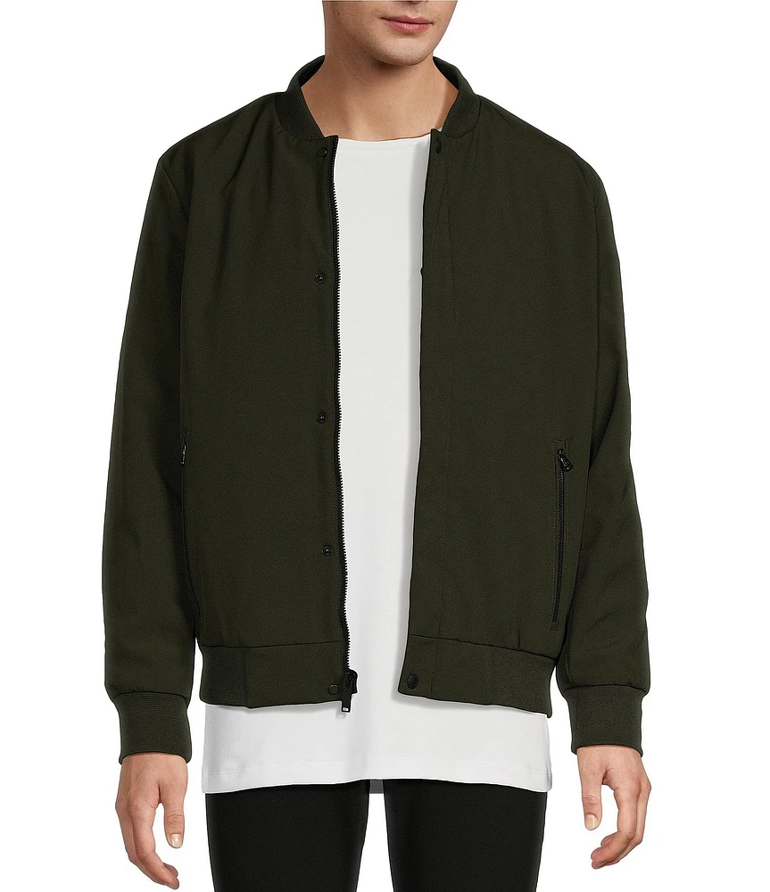 Michael Kors Long Sleeve Soft-Shell Bomber Jacket