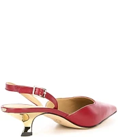 Michael Kors Luna Leather Kitten Heel Slingback Pumps