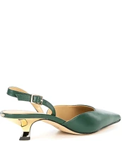 Michael Kors Luna Leather Kitten Heel Slingback Pumps