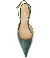 Michael Kors Luna Leather Kitten Heel Slingback Pumps