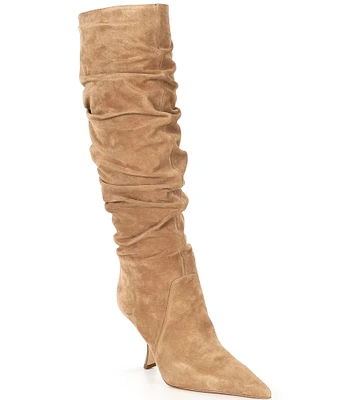 Michael Kors Luna Suede Slouch Tall Boots