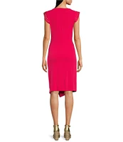 Michael Kors Matte Jersey Crew Neck Sleeveless Astor Studded Dress