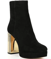 Michael Kors Maxine Suede Platform Booties