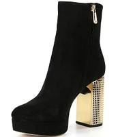 Michael Kors Maxine Suede Platform Booties