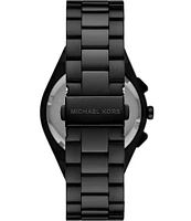 Michael Kors Men's Lennox Chronograph Black Stainless Steel Bracelet Watch