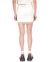 Michael Kors Metallic Trim Pencil Mini Skirt