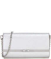 Michael Kors Mona Large Metallic Leather Clutch