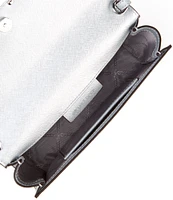Michael Kors Mona Large Metallic Leather Clutch