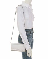 Michael Kors Mona Large Metallic Leather Clutch