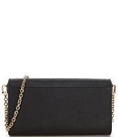 Michael Kors Mona Large Metallic Leather Clutch
